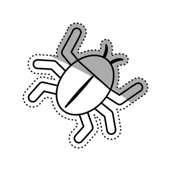 Simbolo bug isolato — Vettoriale Stock