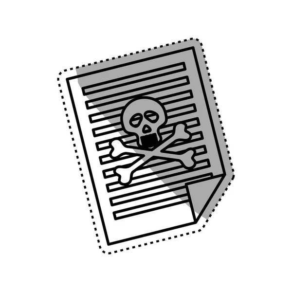 Gefährliches Blatt Papier — Stockvektor