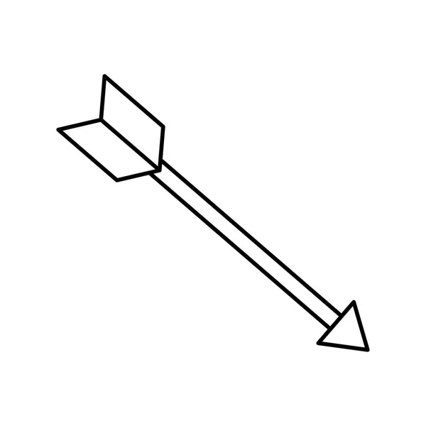 Freccia d'arco isolata — Vettoriale Stock