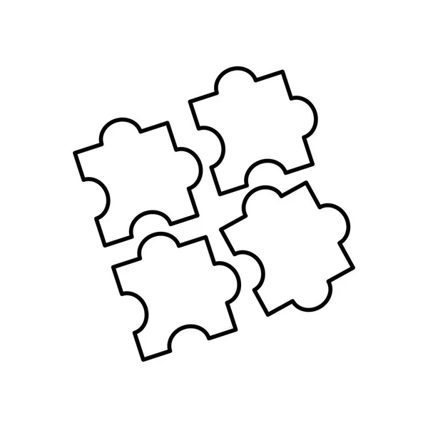 Puzzle piezas del juego — Vector de stock