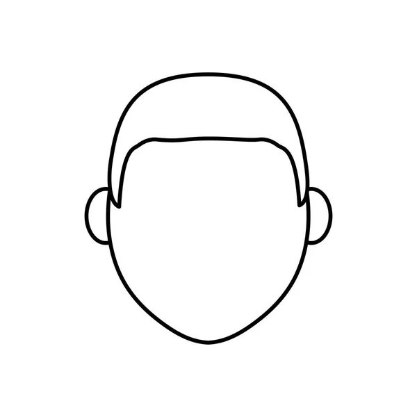 Man faceless head — Stock Vector