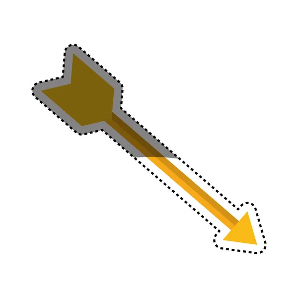 Geïsoleerde boog pijl — Stockvector