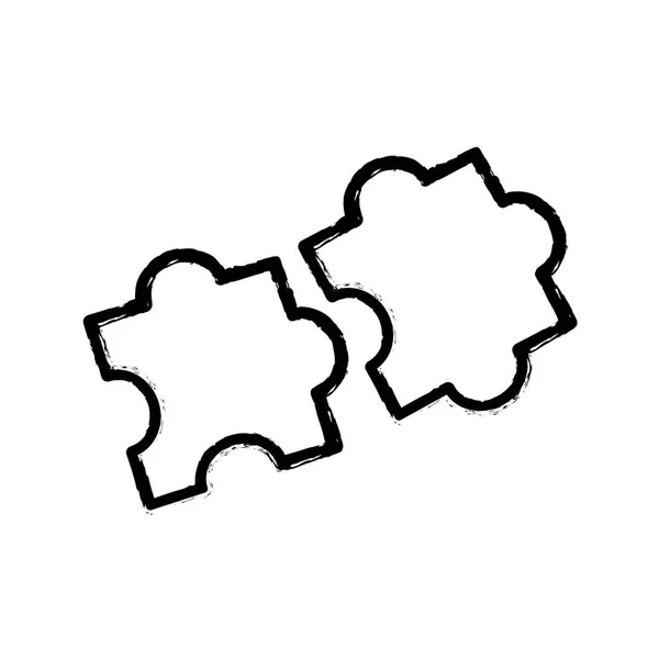 Puzzle pièces de jeu — Image vectorielle