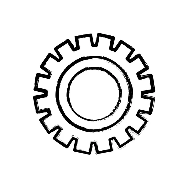 Gear machinery piece — Stock Vector