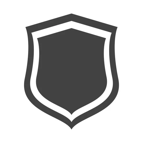 Protección escudo insignia heráldica seguridad — Vector de stock