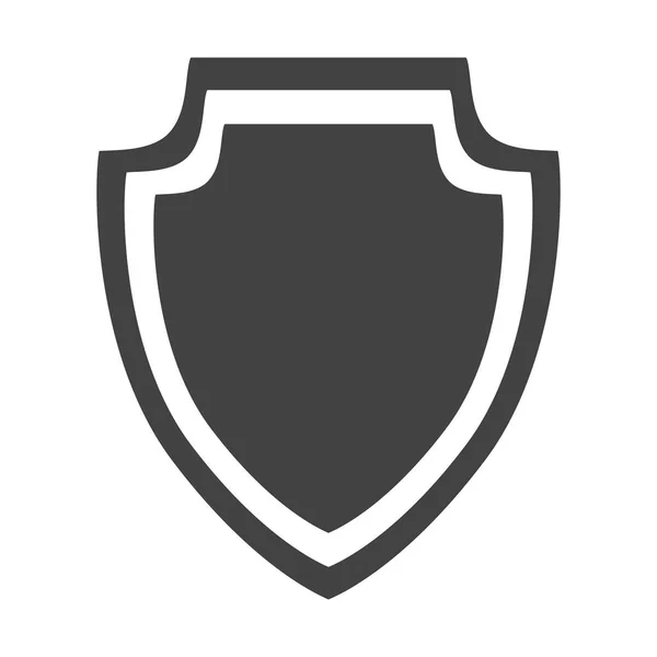 Escudo insignia de protección icono de estilo de seguridad — Vector de stock