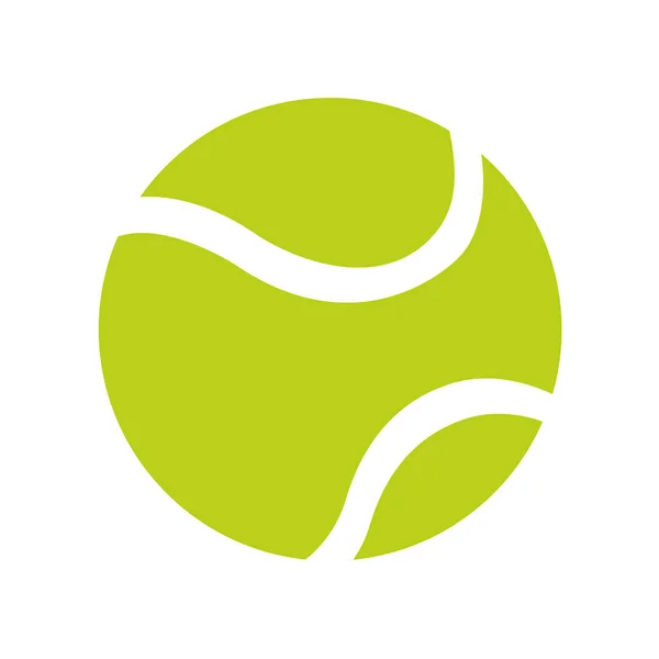 Ball Tennis weiß Sport Design-Ikone — Stockvektor