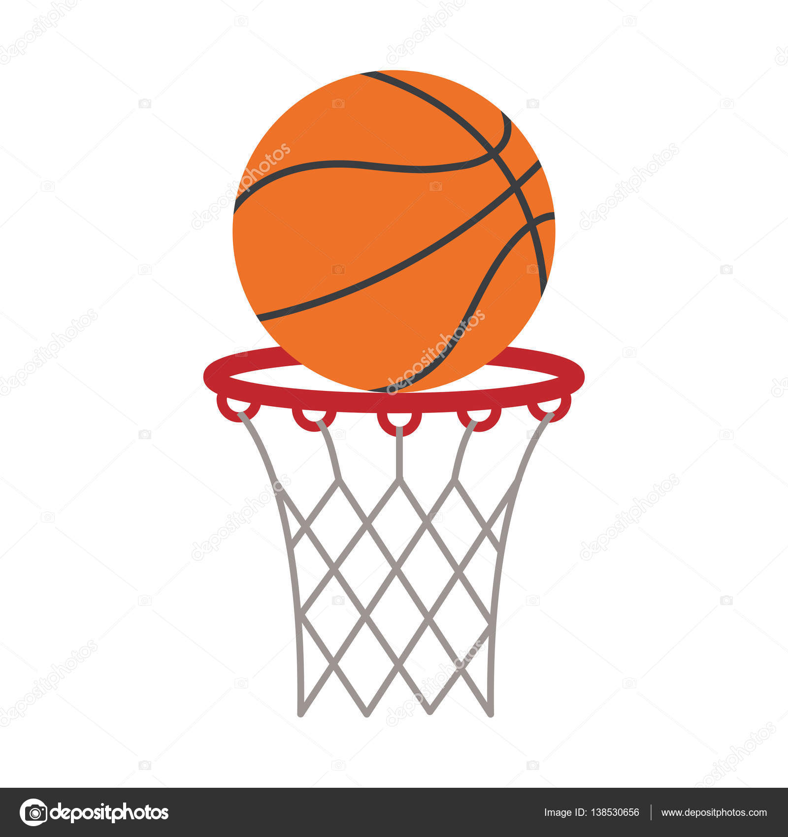 Ball Basket Basketball Score Shooting Vector Image By C Djv Vector Stock