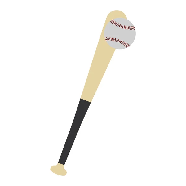 Bola de bate de béisbol jugar icono gráfico — Vector de stock