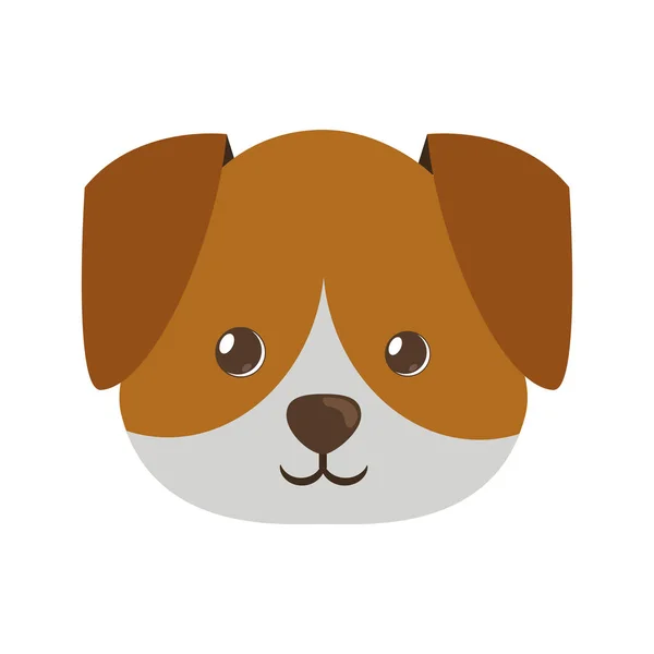 Niedliches Gesicht Doggy Haustier Symbol — Stockvektor