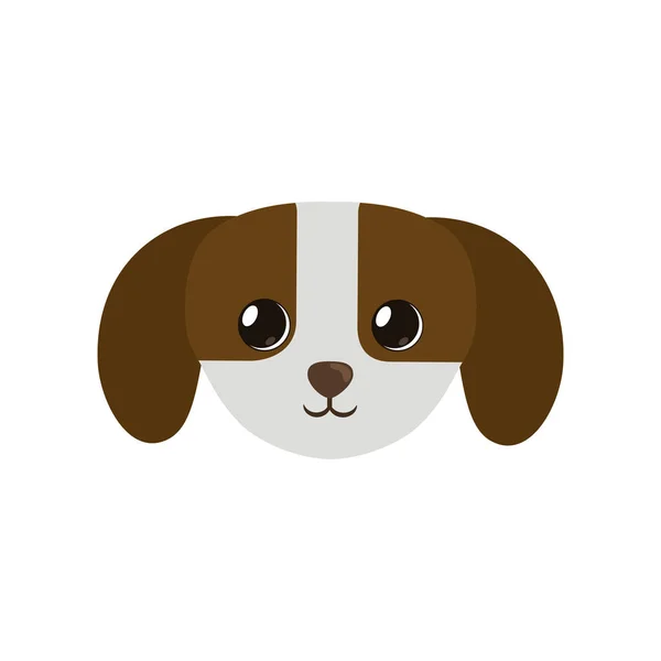 Cute small puppy dog icon pet — Stock Vector