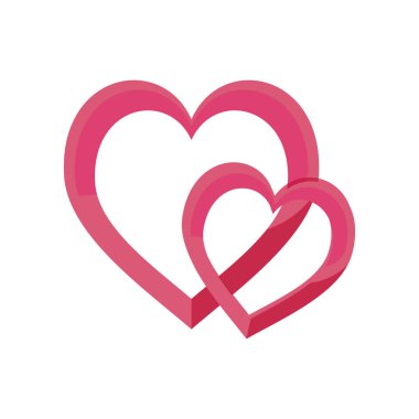 Çift kalpler Sevgililer tasarım seviyorum