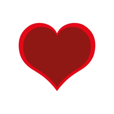 Kırmızı kalp Sevgililer günü aşk tasarım