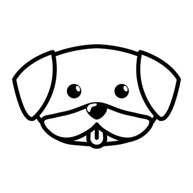 Anahat köpek sevimli dilini yüz