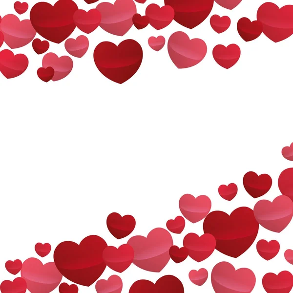 Corações amor belo design valentine — Vetor de Stock