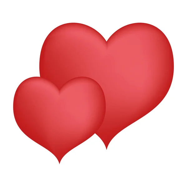 Coeurs aiment l'art décoratif Saint-Valentin design — Image vectorielle