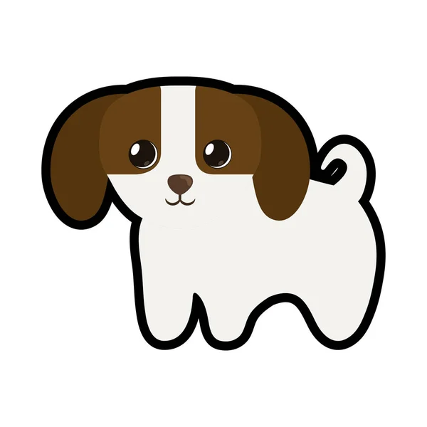 Carino cucciolo piccolo canino adorabile — Vettoriale Stock