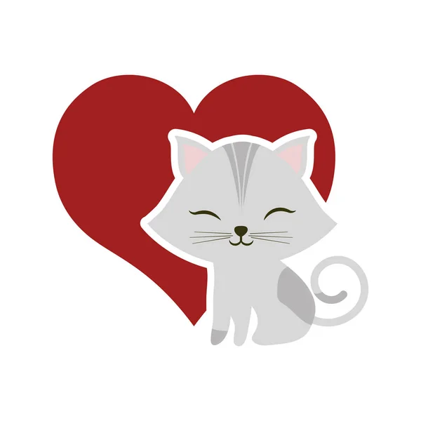 Cats with heart stock vector. Illustration of love, icon - 145005728