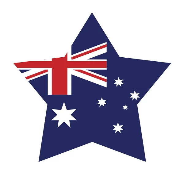 Σημαία της Αυστραλίας σχήμα εικονίδιο αστεριού — Διανυσματικό Αρχείο