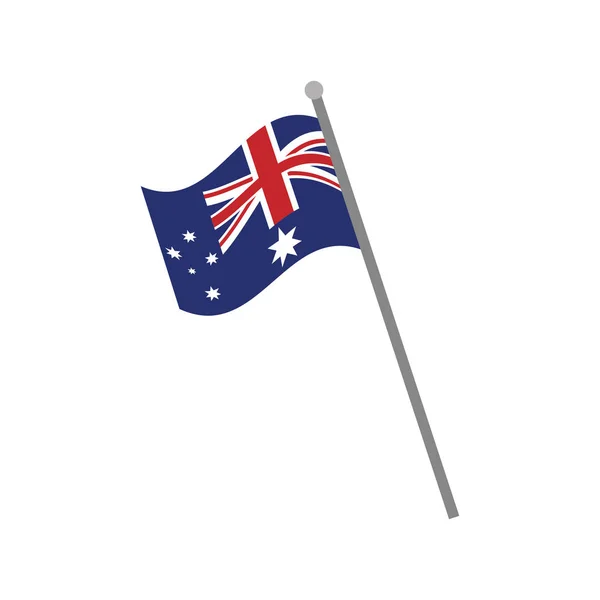 Australische Flagge nationale Pole Ikone — Stockvektor