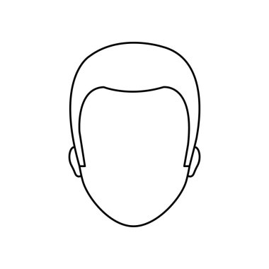 Erkek yüzü olmayan kafa