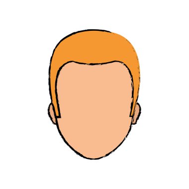 Erkek yüzü olmayan kafa