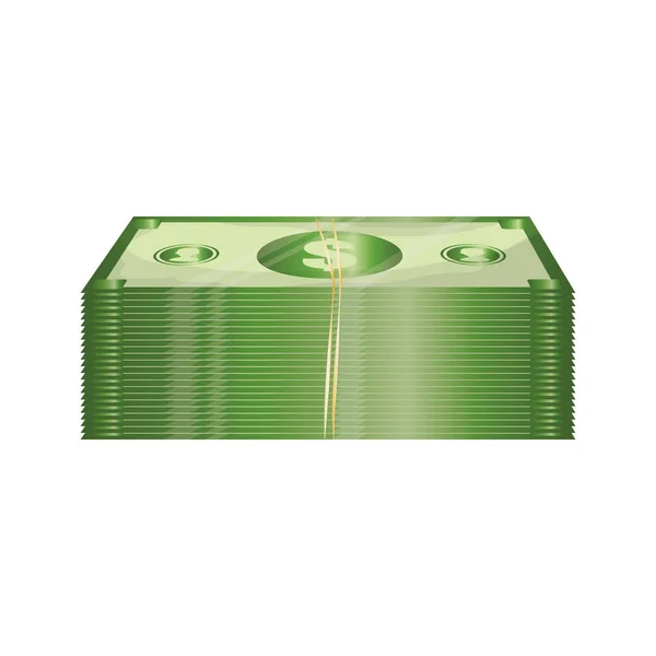 Billets argent isolé — Image vectorielle