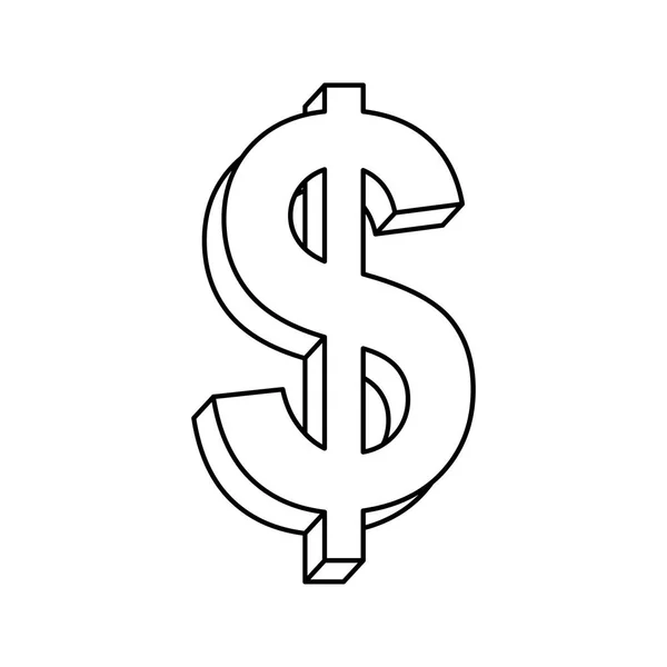 孤立的现金符号 — 图库矢量图片