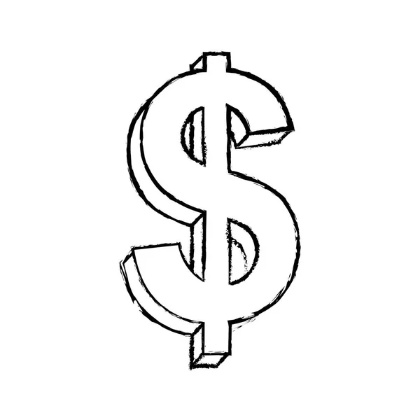 Symbol Cash na białym tle — Wektor stockowy