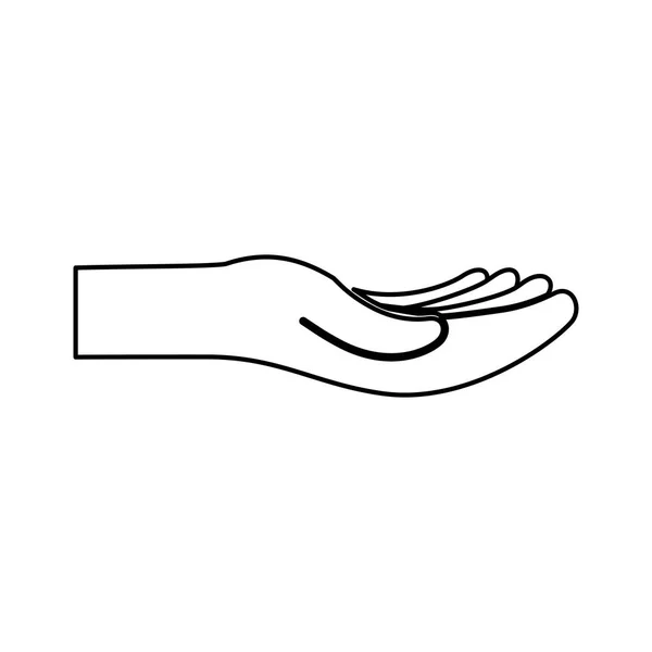 Ανθρώπινο χέρι σιλουέτα — Διανυσματικό Αρχείο