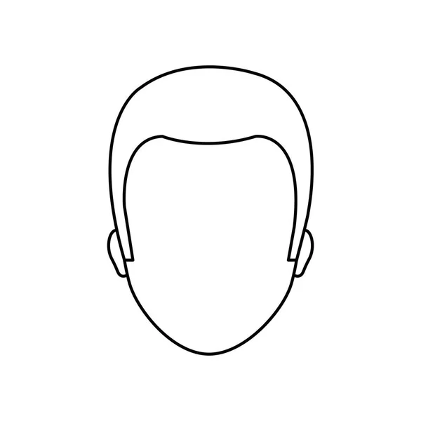 Manliga ansiktslösa huvud — Stock vektor