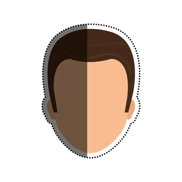 Male faceless head — Stock Vector