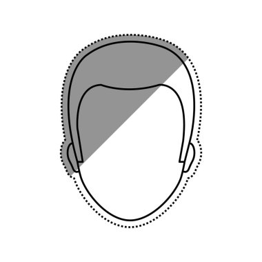 Erkek yüzü olmayan kafa