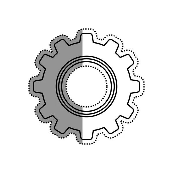 Gear machinery piece — Stock Vector