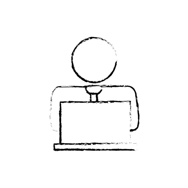 İşadamı executive piktogram — Stok Vektör