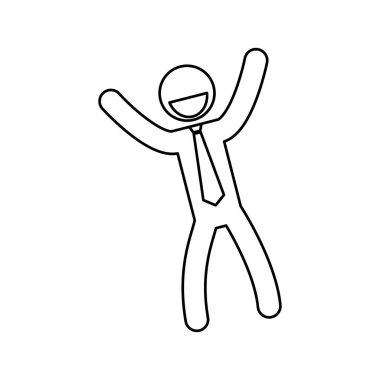 başarılı bir iş adamı piktogram