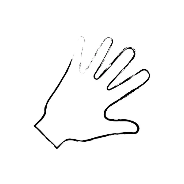 Symbool van de menselijke hand — Stockvector