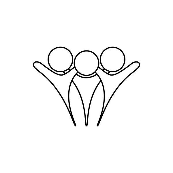 Abstrakta personer-symbolen — Stock vektor