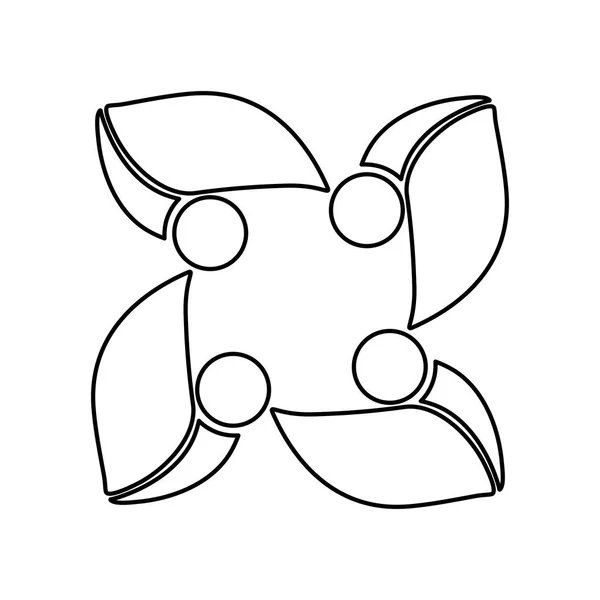 Symbole des personnes abstraites — Image vectorielle