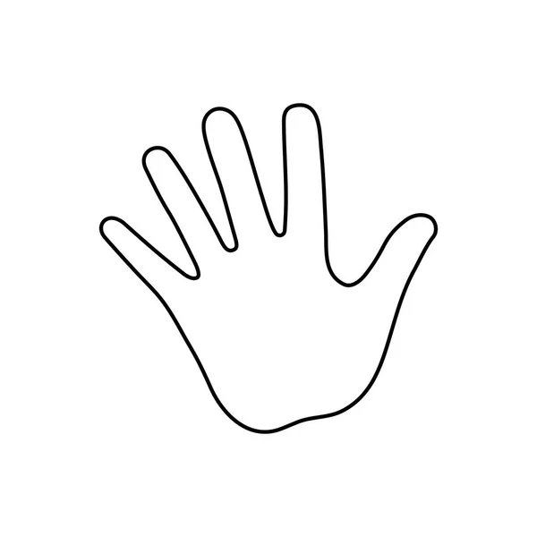 Symbool van de menselijke hand — Stockvector