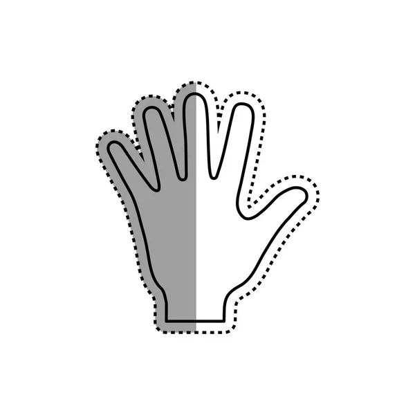 Symbool van de menselijke hand — Stockvector