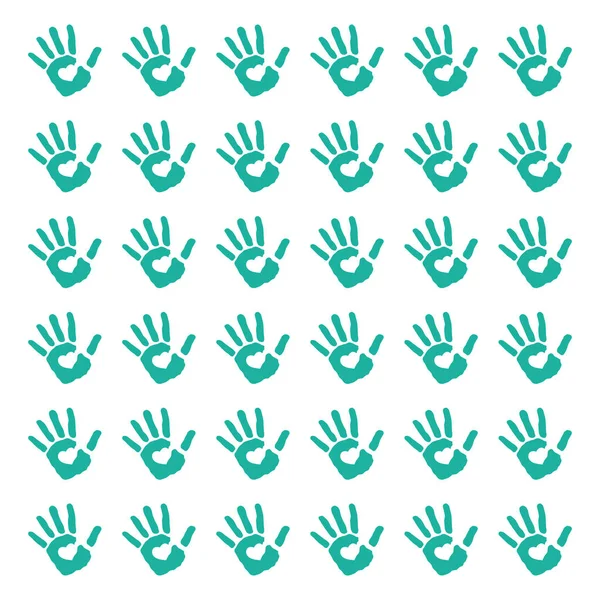 Symbool van de menselijke hand — Stockvector