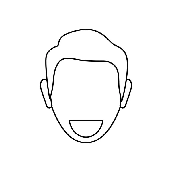 Hombre sin rostro sonriendo — Vector de stock