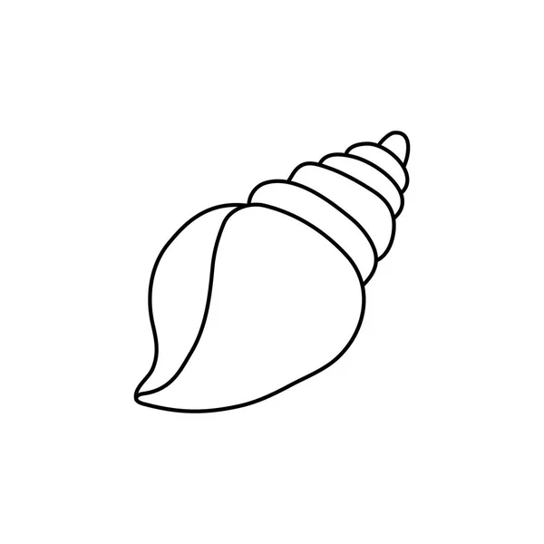 Coquille isolée — Image vectorielle