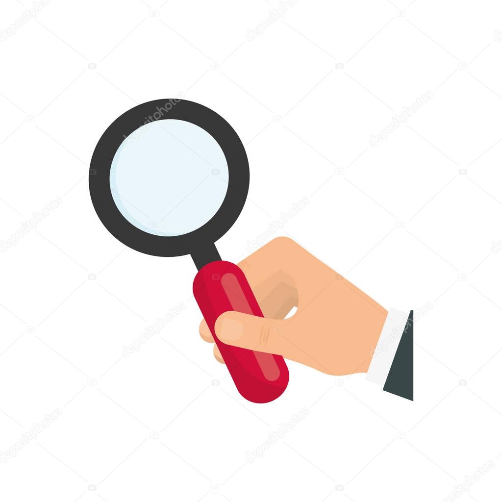 Magnifying glass isolated