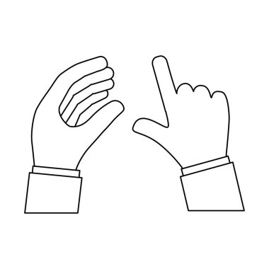 holding ve simge görüntüsünü dokunarak el jest