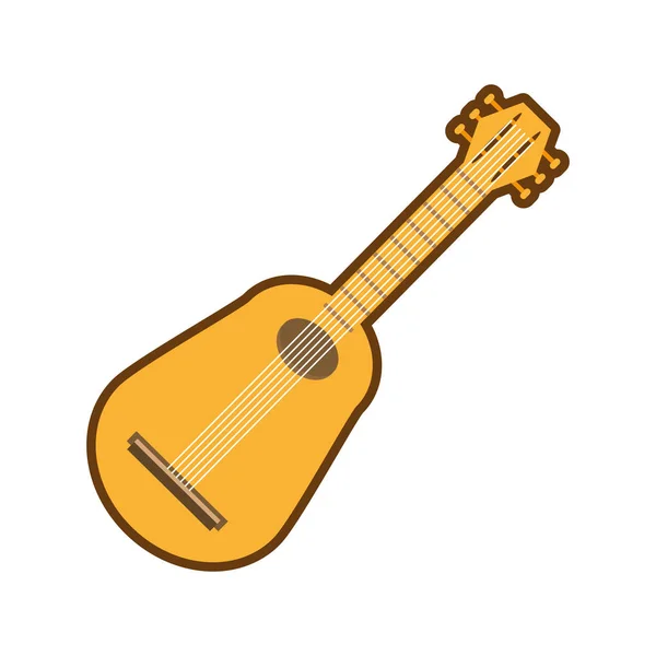 Ícone de instrumento musical de guitarra de desenhos animados — Vetor de Stock