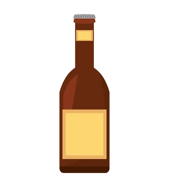 Beer bottle drink pour — Stock Vector