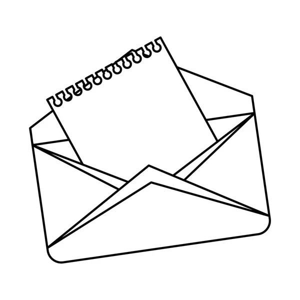 Mensaje sobre imagen de icono de correo — Vector de stock