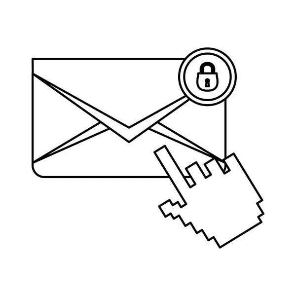 Imagen de iconos relacionados con correo electrónico — Vector de stock